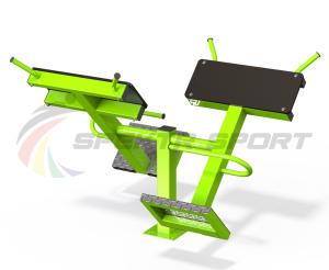 Купить Уличный тренажер сдвоенный для разгибательных мышц спины и больших ягодичных мышц в Якутске 