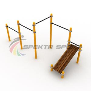 Купить Каскад турников со скамьей для пресса Воркаут SP WRK-12_76mm в Якутске 