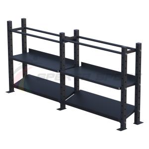 Купить Модульный стеллаж для гантелей, гирь и медболов 2580х430х1200 (2 секции) в Якутске 
