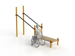 Купить Брусья параворкаут в подъем со скамьей WRK-D14_76mm в Якутске 