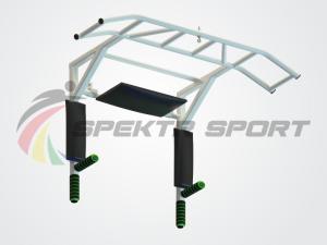 Купить Турник-брусья-пресс Прометей цельносварной с доп. хватами цв. белый в Якутске 