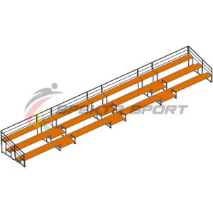 Купить Трибуна для зрителей 3 ряда на 66 мест с перилами в Якутске 