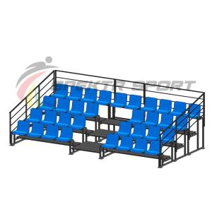 Купить Трибуна для зрителей 4 ряда на 34 места с перилами в Якутске 