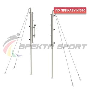 Купить Стойки волейбольные универсальные на фланцах и растяжках в Якутске 