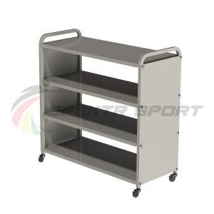 Купить Стеллаж для спортивного инвентаря 4 полки 103х102х43,5см мобильный в Якутске 