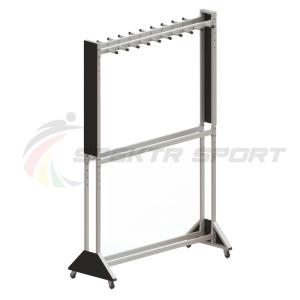 Купить Стеллаж для лыж мобильный + вешалка для палок на 20 пар Медиум-2М+ в Якутске 