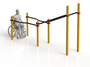 Купить Брусья двойные в подъем с подъездом для колясочников WRK-D11_76mm в Якутске 