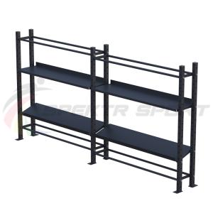 Купить Модульный стеллаж для гантелей, гирь и медболов 3780х430х1950 (2 секции) в Якутске 