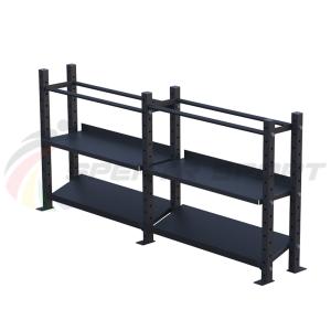 Купить Модульный стеллаж для гантелей, гирь и медболов 3780х430х1200 (2 секции) в Якутске 