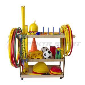 Купить Тележка деревянная со спортинвентарем передвижная в Якутске 