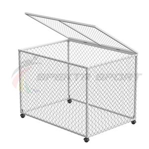 Купить Корзина для хранения мячей передвижная металлическая (сетка) разборная в Якутске 