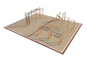 Купить Площадка уличная для воркаут Дворовая 5_76mm в Якутске 