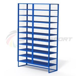 Купить Стеллаж для хранения инвентаря закрытый 1240х440х2000 (разборный) 11 полок в Якутске 