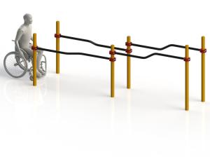 Купить Брусья параворкаут изогнутые разноуровневые WRK-D10_76mm в Якутске 