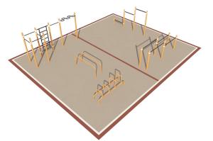 Купить Площадка уличная для воркаут Дворовая 4_76mm в Якутске 