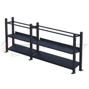 Купить Модульный стеллаж для гантелей, гирь и медболов 3180х430х1200 (2 секции) в Якутске 