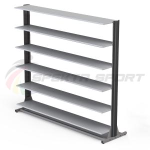 Купить Стеллаж для горных и беговых ботинок (24\40 пар) односторонний мобильный в Якутске 