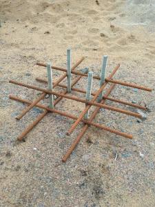 Купить Каркас для заливки бетонной смеси (ёжик) для монтажа уличных тренажеров в Якутске 