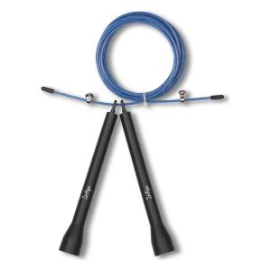 Купить Скакалка высокооборотная Кроссфит стальной шнур в оплетке 2.7 м сине-чёрная в Якутске 