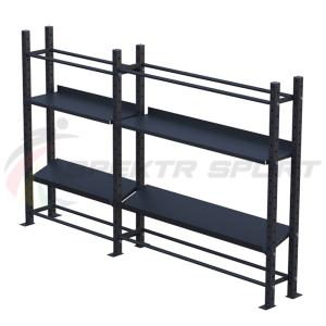 Купить Модульный стеллаж для гантелей, гирь и медболов 3180х430х1950 (2 секции) в Якутске 