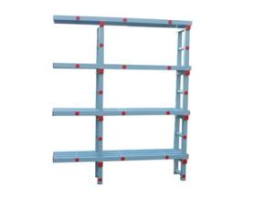 Купить Стеллаж с выступом для плавательного инвентаря, жесткий ПВХ, 1510х374х1810 мм в Якутске 