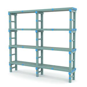 Купить Стеллаж для инвентаря в бассейн жесткий ПВХ 2000х345х1800 мм в Якутске 