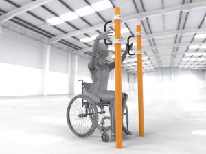 Купить Брусья параворкаут для подтягивания на коляске WRK-D07_76mm в Якутске 