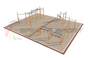 Купить Площадка уличная для воркаут Дворовая 2_76mm в Якутске 