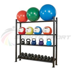 Купить Модульный стеллаж для гантелей, гирь и медболов 1800х360х1850 в Якутске 